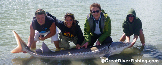 sturgeon fishing on the Fraser River